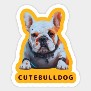 Cute Bulldog Sticker